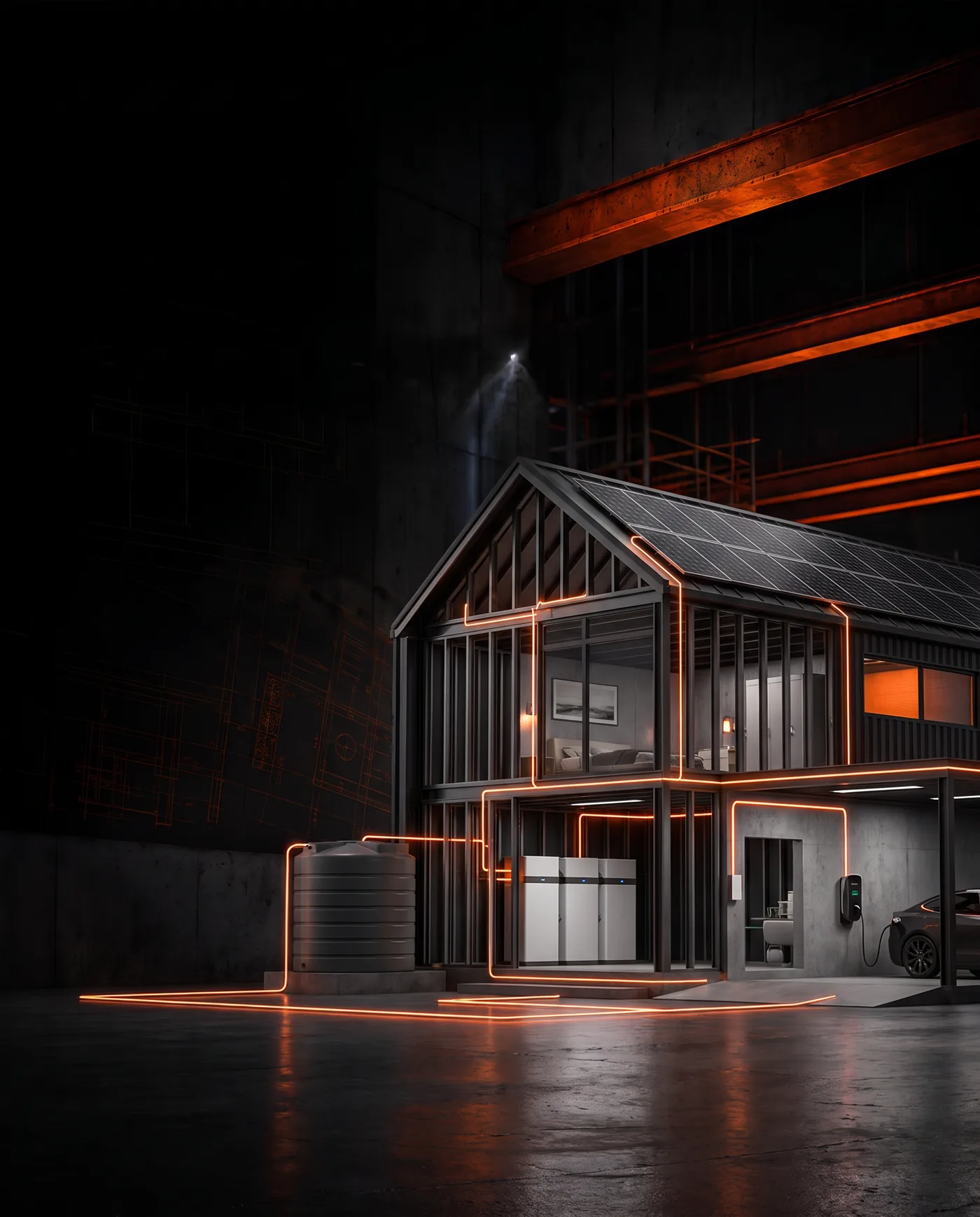 Casa Inteligente em steel frame com energia, água e tecnologia conectadas